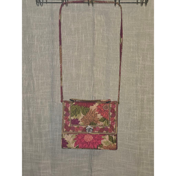 Women's Vera Bradley Floral Hello‎ Dahlia Julia Crossbody Purse - Picture 1 of 10